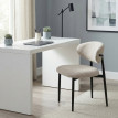 Chaise de salle à manger Helen rembourrée design moderne beige