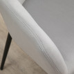 Chaises de salle à manger Iles velours confort gris clair