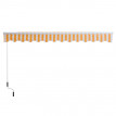 Store Banne Manuel Toile Rétractable 3 x 2.5 m Orange Blanc