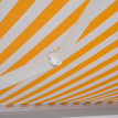 Store Banne Manuel Toile Rétractable 3 x 2.5 m Orange Blanc