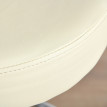Nalum Tabouret de Bar Pivotant Réglable à Roulettes Cuir PU Beige