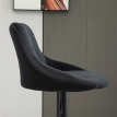 Auros lot de 2 tabourets de bar pivotants réglables avec dossier velours noir