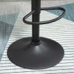 Auros lot de 2 tabourets de bar pivotants réglables avec dossier velours noir