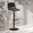 Tabourets de bar Valora pivotants similicuir noir