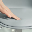Tabourets de bar Seloen réglables pivotants avec dossier gris
