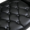 Tabouret de bar Elenne pivotant réglable dossier accoudoirs noir