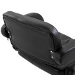 Tabouret de bar Elenne pivotant réglable dossier accoudoirs noir