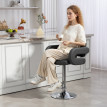 Tabouret de bar Palio réglable pivotant similicuir gris