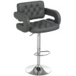 Tabouret de bar Palio réglable pivotant similicuir gris