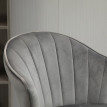 Tabouret de bar Delel pivotant réglable en hauteur velours gris