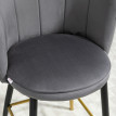 Erlorenne Tabourets de bar veloutés repose-pieds Gris
