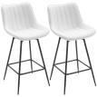 Jeu de 2 tabourets de bar Vilisvik pivotants cuir synthétique blanc