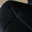 Norria Tabourets de bar rotatifs réglables en hauteur en velours noir