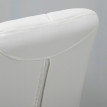 Amres Tabourets de bar réglables pivotants similicuir blanc
