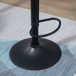 Falena tabourets de bar réglables pivotants velours gris