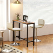 Tero Lot de 2 tabourets de bar réglables rotatifs 360° lin beige