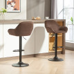 Tabourets de bar Vileo pivotants réglables velours marron