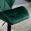 Erlac Lot de 2 Tabourets de Bar Réglables en Velours Vert