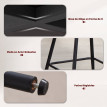 Tabourets de bar Alson avec dossier et repose pieds gris clair