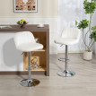 Tabouret de bar Rival pivotant réglable velours crème