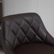 Vervik lot de 2 tabourets de bar réglables pivotants simili cuir marron noir