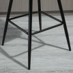 Tabourets Merum style nordique dossier velours métal bleu
