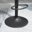 Tabouret de bar Palelier réglable velours dossier repose pieds vert