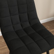 Torrio Tabourets de cuisine style nordique en tissu effet velours noir