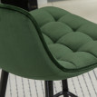 Tabouret de Bar Vilet Dossier Repose Pieds Style Nordique Vert