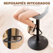 Lot de 2 tabourets de bar Merson pivotants réglables gris