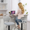Lot de 2 tabourets de bar Merson pivotants réglables gris