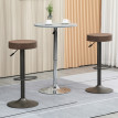 Tabourets de bar Aubet pivotants réglables marron