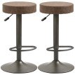 Tabourets de bar Aubet pivotants réglables marron