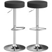 Tabouret Amel pivotant réglable cuisine bar noir
