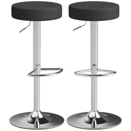 Tabouret Amel pivotant réglable cuisine bar noir