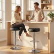 Tabouret Amel pivotant réglable cuisine bar noir