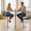 Tabouret Amel pivotant réglable cuisine bar noir