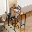 Produit Kereova tabourets hauts cuisine dossier repose pieds naturel noir
