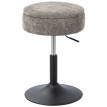 Tabouret de bar Elova pivotant réglable avec rangement gris