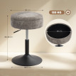 Tabouret de bar Elova pivotant réglable avec rangement gris
