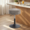 Tabouret de bar Elova pivotant réglable avec rangement gris