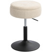 Tabouret de bar Marova pivotant réglable avec rangement beige