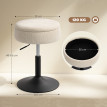 Tabouret de bar Marova pivotant réglable avec rangement beige