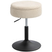 Tabouret de bar Marova pivotant réglable avec rangement beige