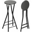 Tabourets de Bar Pliants Beronven Bois Acier Noir