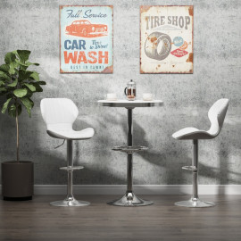 Beres tabourets de bar pivotants réglables design blanc