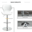 Beres tabourets de bar pivotants réglables design blanc