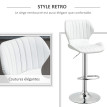 Beres tabourets de bar pivotants réglables design blanc