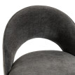 Tabouret de bar Solenne réglable pivotant chenille gris foncé