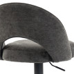 Tabouret de bar Solenne réglable pivotant chenille gris foncé